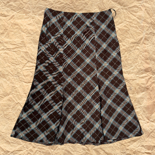 Plaid Midi Skirt
